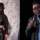 Megan Thee Stallion performs onstage during Billboard Women In Music 2019 on December 12, 2019, in Los Angeles, Calif.; Chris Rock performs during the Movement Voter Project comedy benefit on October 24, 2018, in New York City.